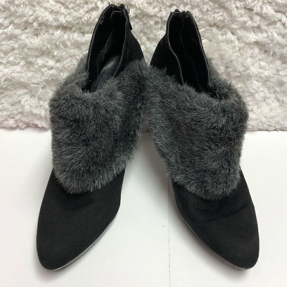 Velvet Heart faux fur stiletto booties size 8.5 - Picture 1 of 8